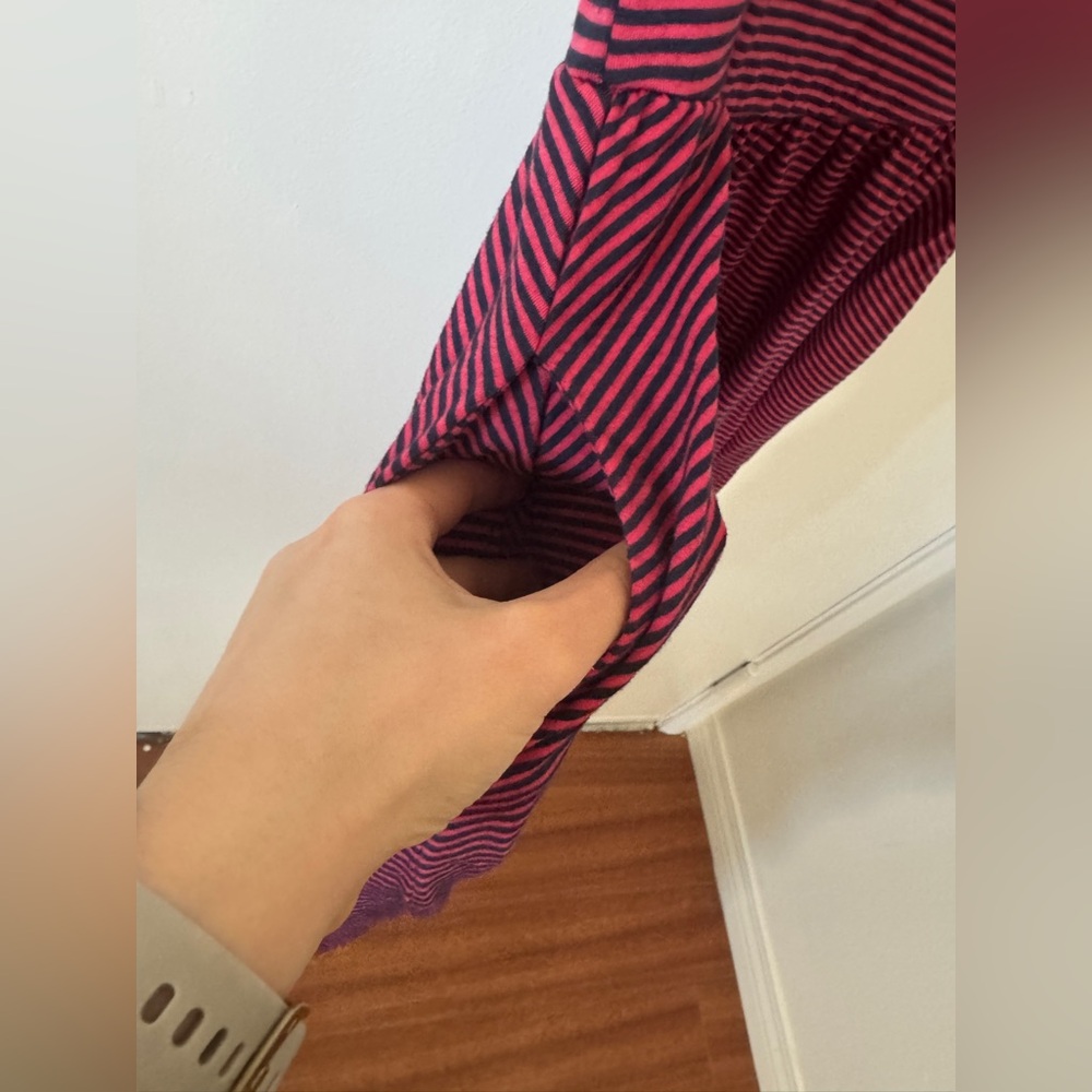 Lush Red and Black Striped Mini Dress - Picture 2 of 6